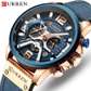 Curren Leather Men’s Sports Military Chronograph Watch