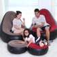 New Portable inflatable seat with foot rest and manual pump