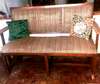 Colonial Bench,recently upholstered,Three-seater
