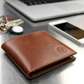 Brown leather wallets