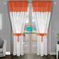 Made to measure orange white curtain blinds