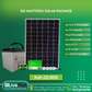 150w Solar panel + 120AH Battery + 300w inverter + 20 Amp solar controller + 4 Bulbs.