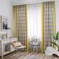 Grey yellow curtains