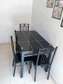 Black home dining table 4 chairs
