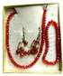 Ladies Light Red Crystal Full Jewelry Set
