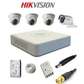 Hikvision 4 Camera CCTV 2 Bullet 2 Dome 20m IR With Night