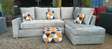 L shape 6seater with fibre and spring cushions