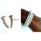 Womens White pearl bracelet with earrings