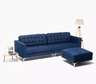 Sectional buttoned 4 seater plus puff