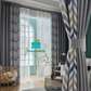 Dark curtain living room