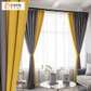 Grey and yellow curtain