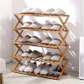 5-tier  foldable bamboo shoe rack