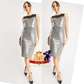 Silver Sequin Dress Made In UK