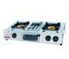 GAS COOKER 2 BURNER STAINLESS STEEL WITH GRILL- RG/504