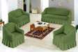 Green sofa covers