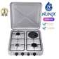 Nunix 3 Gas + 1 Electric Hot Plate Table Top Cooker