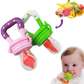 Silicone Baby Fruit Feeder Pacifier with Teething Rattle Toy