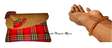 Womens Red maasai clutch bag with Crystal Bracelet