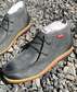 Levi Boots Casual Mens Leather Laced Brogue Shoes Gray