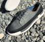 Timberland Casual Leather Laced Gray Black Gum Sole Shoes