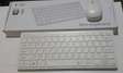 White Wireless Keyboard with Waterproof Feature and Mouse