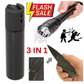 3 In 1 Self Defense Teaser Torch Pepper Spray Card Knife Pen