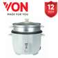 VON HR2811GW/VSRM28BGW - Rice Cooker - 2.8 Litres - White