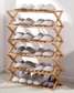 6-Tier Brown foldable Bamboo Shoe Rack stand / Multifunctional Organizer