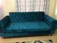 Blue buttoned 3 seater