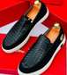 Slipon Haris Casual Official Premium  Leather Black Shoes