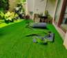 Artificial grass carpets.