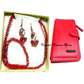 Womens Red crystal Jewelry accessories combo