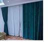 Green double sided curtain