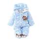 Fashion Baby Warm Rompers With A Hood-dotted Baby Clothes