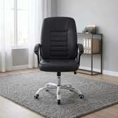 Mid-Back Swivel Leather Office Chair