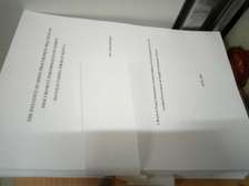 Project Printing and Binding