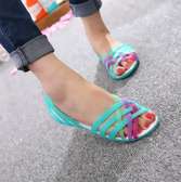 Beautiful multicolor jelly sandals