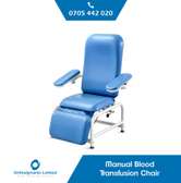 Manual blood transfusion chair