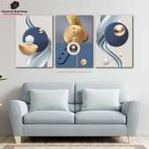 Navy blue with Gold Wall Decor