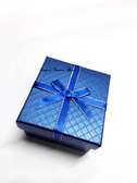 Blue cardboard gift box