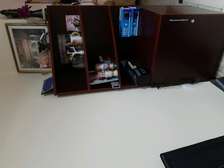 Heavy corner shelf with cabinets
