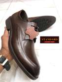 COFFEE-BROWN SHARP POINTED OFFICIAL SHOES