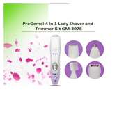Progemei 4 In 1 Lady Shaver And Trimmer Kit