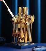 24pcs gold cutlery set @2800