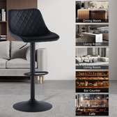 Barstool: Swivel Bar Stool, Leather Seat, Stylish Design