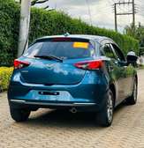 Mazda Demio blue color fully loaded 2018 model.