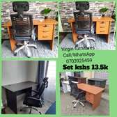 1.2M office Desk+ High back Headrest chair
