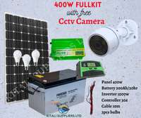 400w  solar fullkit  with  free camera