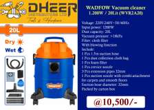 WADFOW Vacuum cleaner 1.200W / 20Lit (WVR2A20)