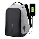 Anti Theft Backpack With USB-Charging-Grey